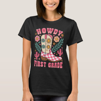 T-shirt Bonjour professeur de première année western Cowbo