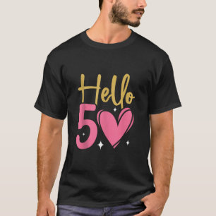 T-shirt Bonjour Quarante Cinquante Ans 50e Anniversaire Jo