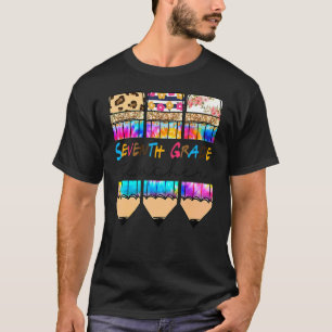 T-shirt Bonjour Septième Classe Leopard Tie Dye Crayon Te