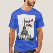 T-shirt Bonjour Skyline Marathon Paris (Devant)