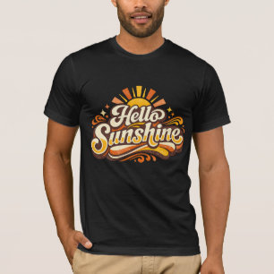 T-shirt Bonjour Soleil Rétro Été Vibes