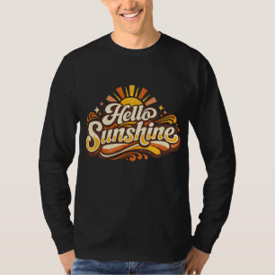 T-shirt Bonjour Soleil Rétro Été Vibes