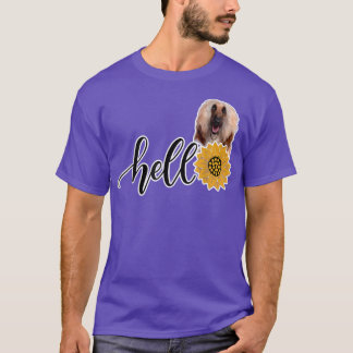 T-shirt Bonjour Sunflower Afghan Hound 2 