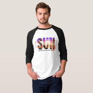 T-shirt Bonjour Sunshine Hommes 3/4 Sleeve Raglan