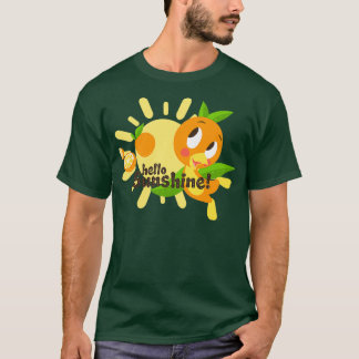 T-shirt Bonjour Sunshine Orange Bird fond blancTShirt