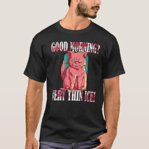 T-shirt Bonjour Très mince groupe de chats de glace du mat