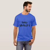 T-shirt Bonjour Typographie d'été (Devant entier)