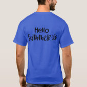 T-shirt Bonjour Typographie d'été (Dos)
