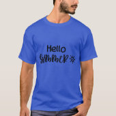 T-shirt Bonjour Typographie d'été (Devant)