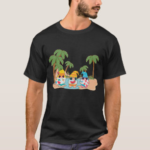 T-shirt Bonjour Vacances d'été Jardin Gnomes Beach Vibes