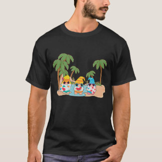 T-shirt Bonjour Vacances d'été Jardin Gnomes Beach Vibes
