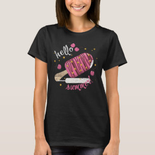 T-shirt Bonjour Vacances Été Glace Crème Popsicle Ice Loll