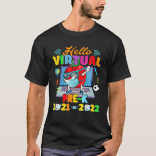 T-shirt Bonjour Virtual Pre-K 2021-2022 Apple Retour À L'É