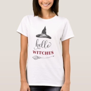 T-shirt Bonjour Witch Halloween Bachelorette Adulte