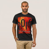 T-shirt Bonne année 2016 Année du singe du feu rouge (Devant entier)