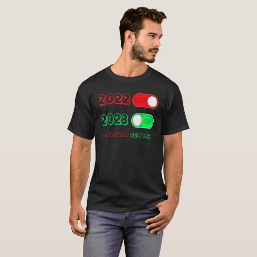 T-shirt Bonne année 2023 Au revoir 2022 Bonjour 2023 Nouve (Devant entier)