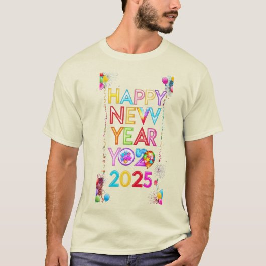 T-shirt Bonne année 2025 (Devant)