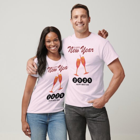 T-shirt "Bonne année 2025 - Vibrant Toast de Champagne Tee (Unisexe)