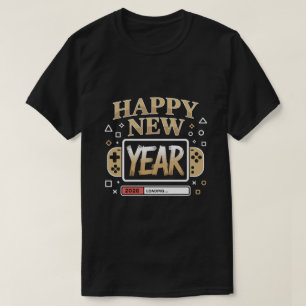 T-shirt Bonne année 2026 Chargement – Jeu vidéo pour joueu