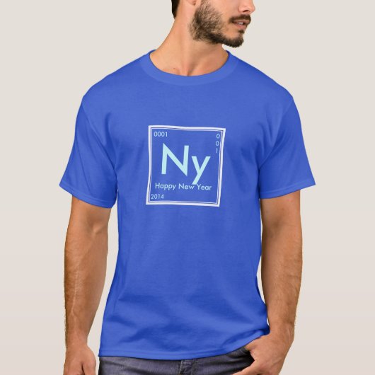 T-shirt Bonne année avec l'année faite sur commande (Devant)