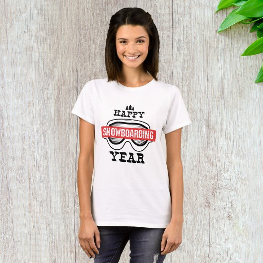 T-shirt Bonne année de snowboard