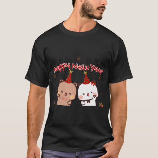 T-shirt Bonne Année Dudu Bear Et Bubu Panda