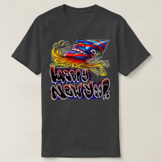 T-shirt Bonne année Graffiti (Design devant)