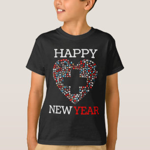T-shirt Bonne année Infirmière Cœur 2023 Drôle Pratique in