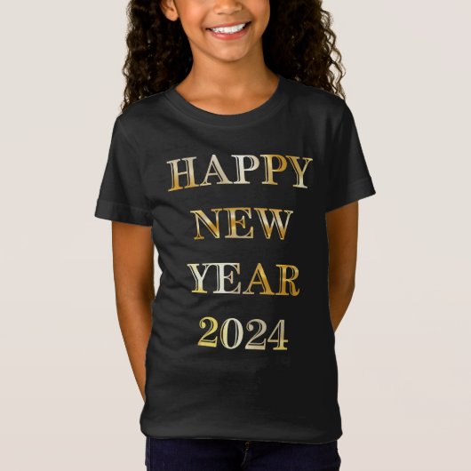 T-Shirt Bonne année or (Devant)