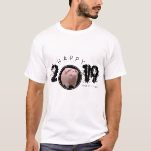 T-shirt Bonne année PIg 2019 Original 3D Man Tee