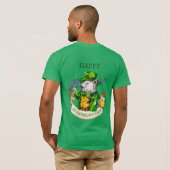 T-shirt Bonne bière de la Saint-Patrick Chat irlandais drô (Dos entier)