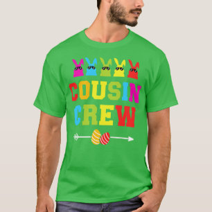 T-shirt Bonne équipe de cousine de pâques avec lapins cool