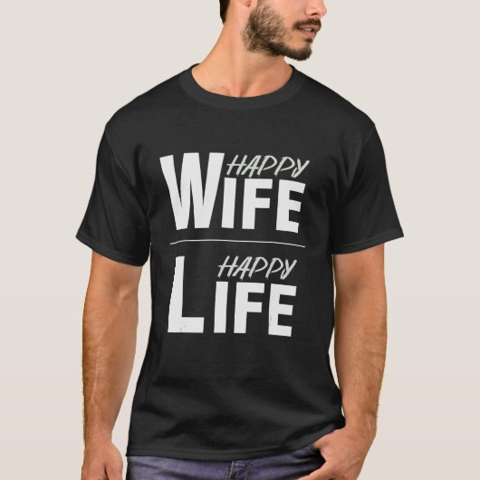 T-shirt Bonne femme vie heureuse (Devant)