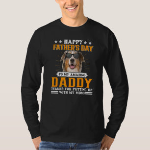 T-shirt Bonne Fête des pères Aussie Chien Papa Pour Hommes