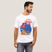 T-shirt Bonne Fête des pères Australie (Devant entier)