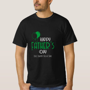 T-shirt Bonne fête des pères avec des ballons et des noms 