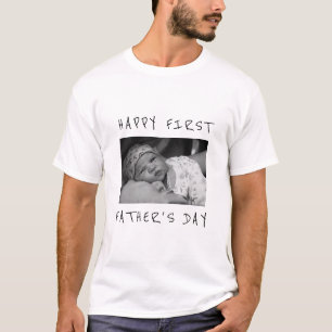 T-shirt Bonne Fête des pères Nouveau papa Photo