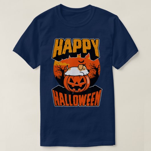 T-shirt Bonne fête d'Halloween mignonne Napping Kawaii Pit (Design devant)
