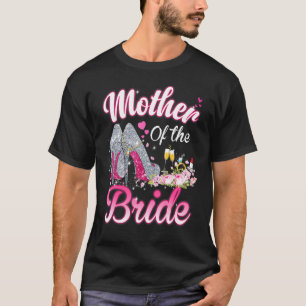 T-shirt Bonne Fleur Mariage Mère De La Chaussure Rose Mari