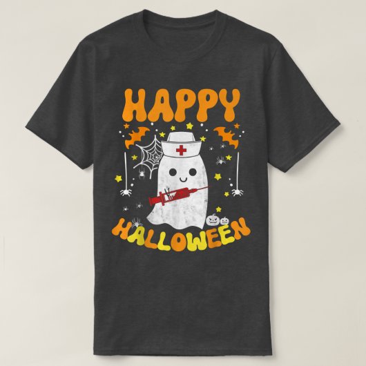T-shirt Bonne Halloween Infirmière Super Halloween Pour In (Design devant)