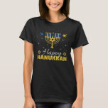 T-shirt Bonne Hanoukka bougies Festival Juif Menorah<br><div class="desc">Heureux Hanoukka Candles Juif Menorah Festival Des Lumières Célébrant. Amusant Noël de Noël de Chanukah famille de jumelage.</div>