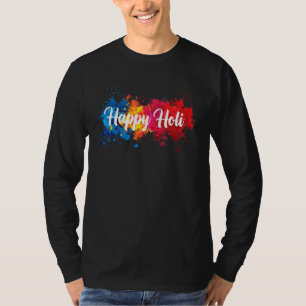 T-shirt Bonne Holi Femmes Famille Enfants Cool Holi Festiv