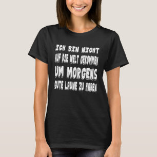 T-shirt Bonne humeur mauvaise humeur grognements matin dic