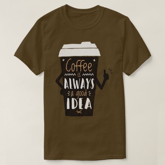 T-SHIRT BONNE IDÉE CAFÉ (Design devant)