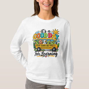 T-shirt Bonne Journée Pour Apprendre Bus Animaux Soleil