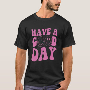 T-shirt Bonne Journée Retro Smile Face Happy Face Aesthe