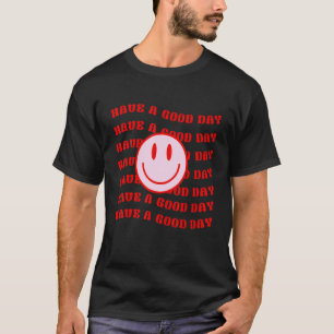 T-shirt Bonne Journée Retro Smile Face Happy Face Preppy