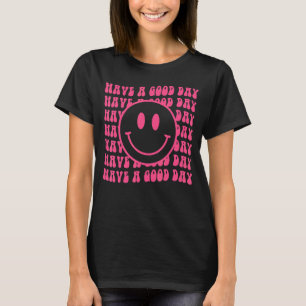 T-shirt Bonne Journée Retro Smile Face Happy Face Preppy