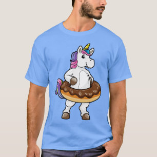 T-shirt Bonne licorne dans un donat au chocolat
