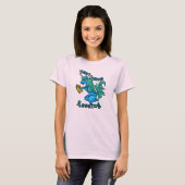 T-shirt Bonne licorne Lecture couleur Tee (Devant entier)